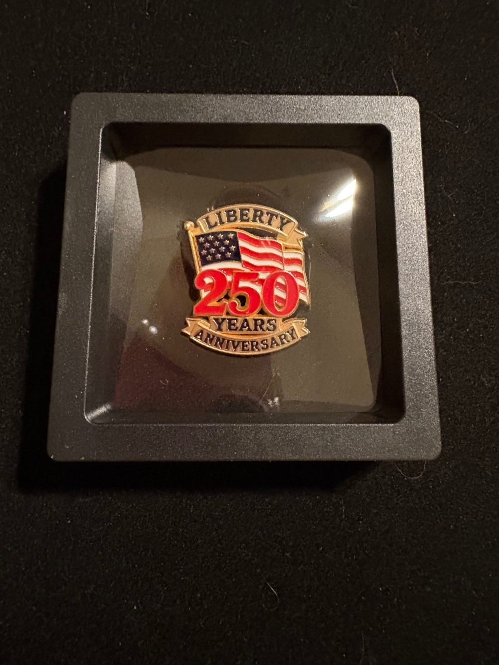 Liberty 250 Years Anniversary Pin American Flag USA Commemorative
